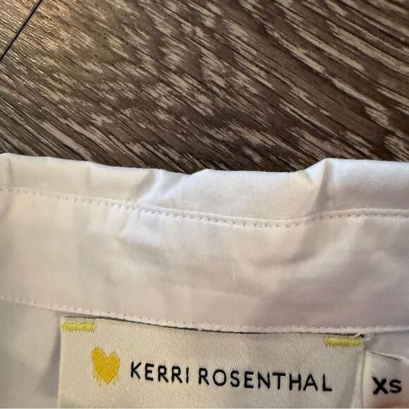 Kerri Rosenthal Mia Shirt Imperfect Heart Pocket in White - Picture 5 of 9